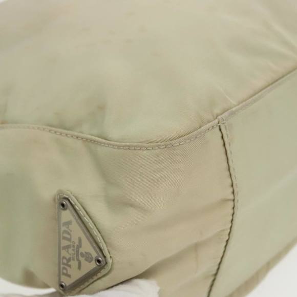PRADA Hand Bag Nylon Beige Auth 99962 - Picture 9 of 16